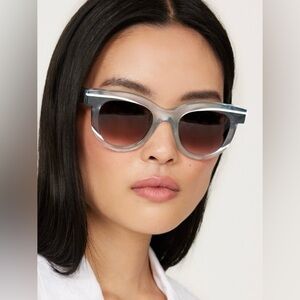 Thierry Lasry IceCreamy Sunglasses Mint Gray Oversized Cat Eye France MSRP $620
